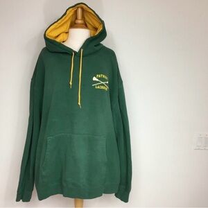 3/$25 BEIMAR Womens Y2K Green Patriot Lacrosse Fleece Hoodie Sweatshirt Size XXL